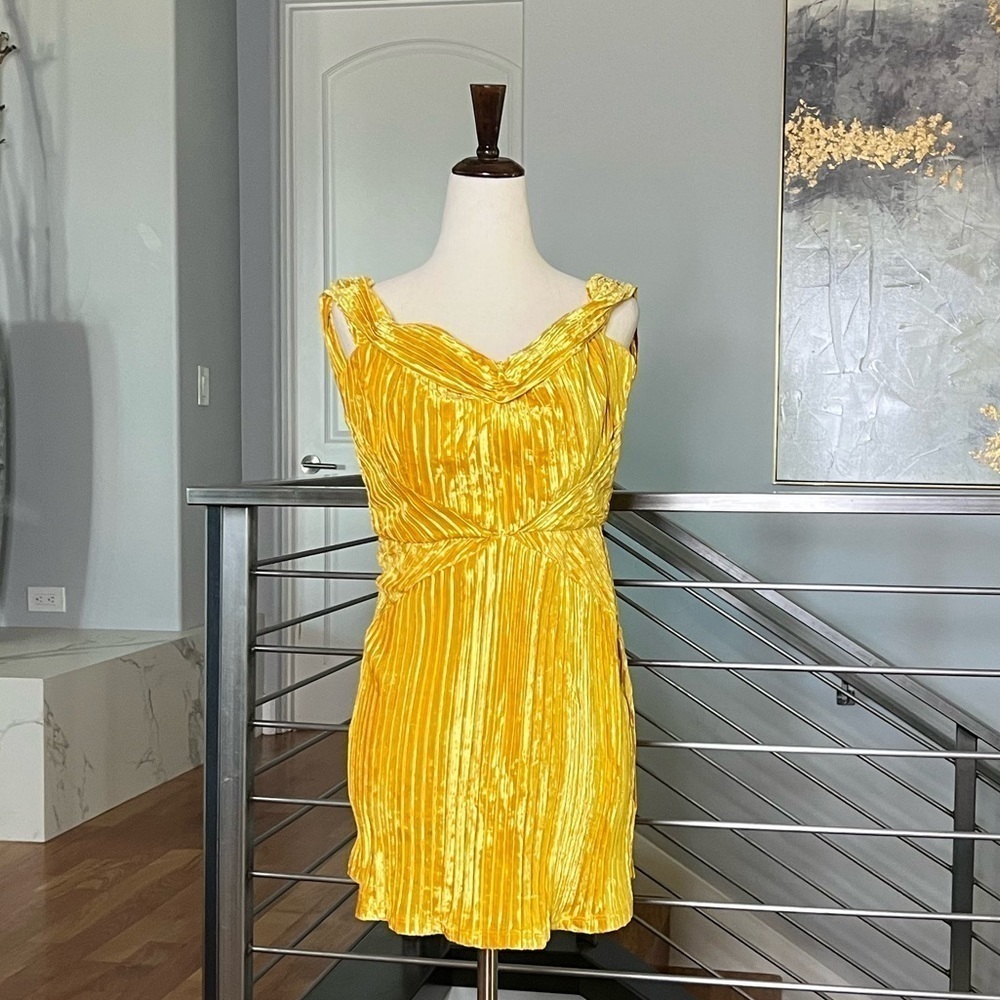 NBD Danica Mini Dress in Saffron Yellow - Picture 3 of 14